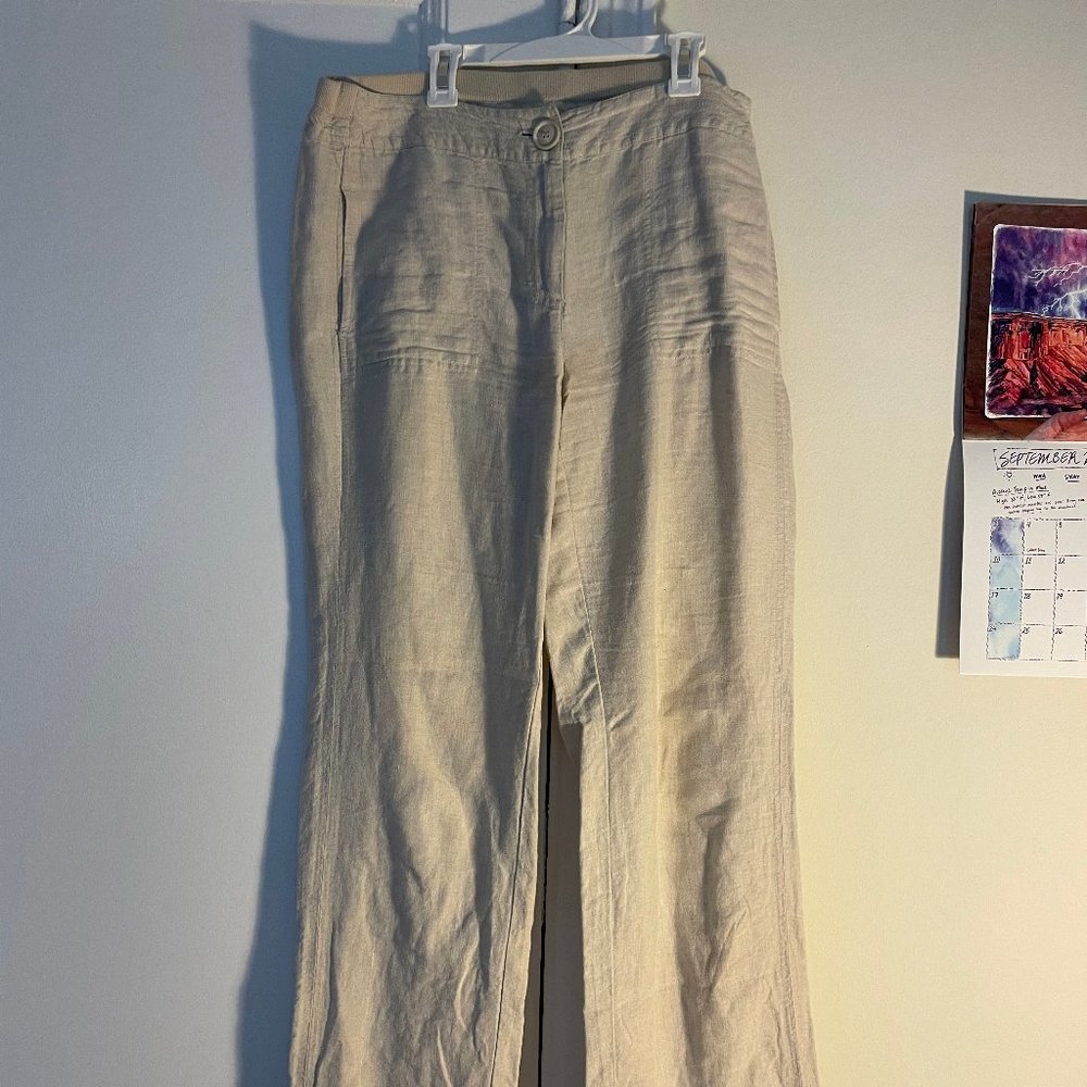 Chico's 100% linen trousers